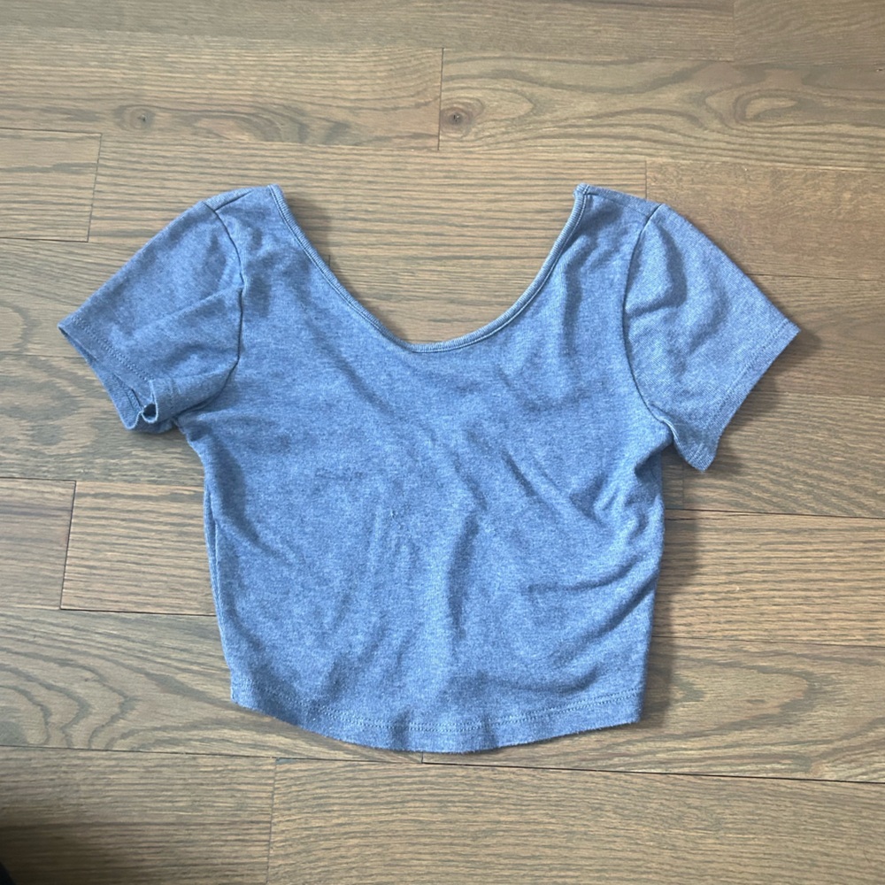 Brandy Melville Blue Crop T-shirt